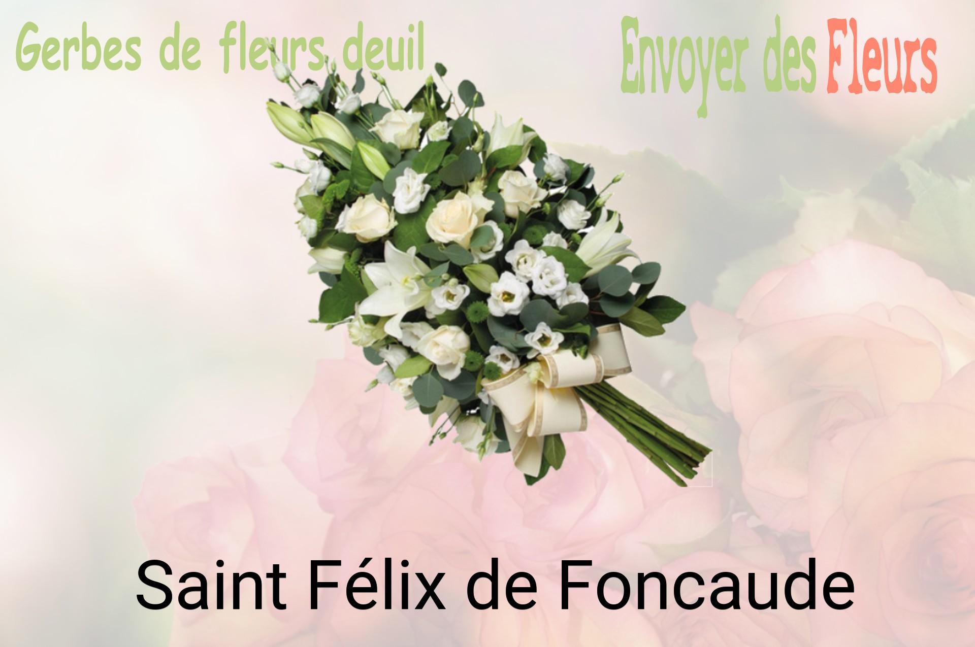 Gerbe de fleurs de deuil livrée à Saint-Félix-de-Foncaude